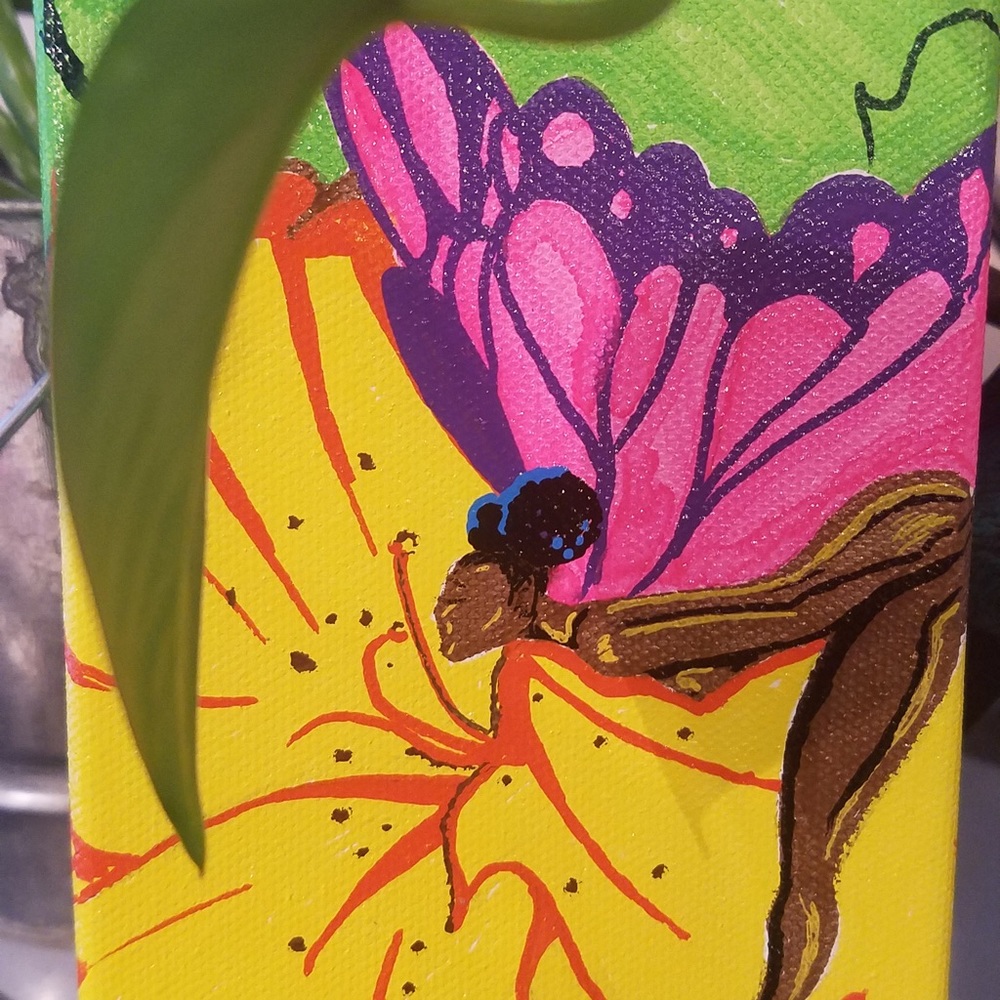 Original Butterfly nymph painting